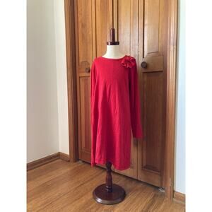 Crown & Ivy Girls Red Pullover Sweater Dress, Size M